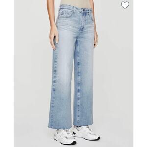 AG Jeans Saige Wide Leg Crop Jeans Size 26 Chat Wash Contour 360 High Rise